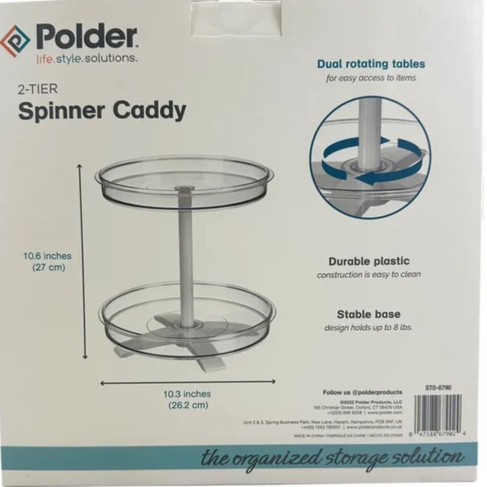 Polder 2-Tier Spinner Caddy New In Box. - Picture 4 of 4